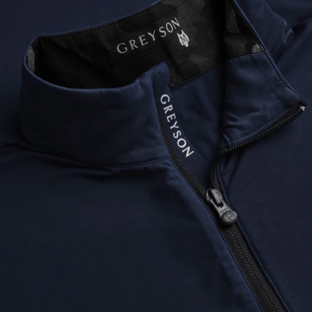 Greyson Maltese Blue Tate Mock Neck Quarter-Zip - Picture 3 of 8